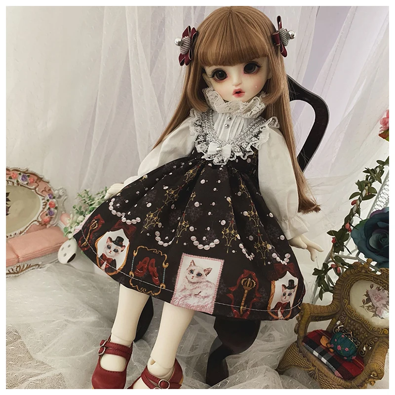 Одежда для куклы Blyth 1/6 платье принцессы с белым кружевным воротником 1/4 BJD SD кукла
