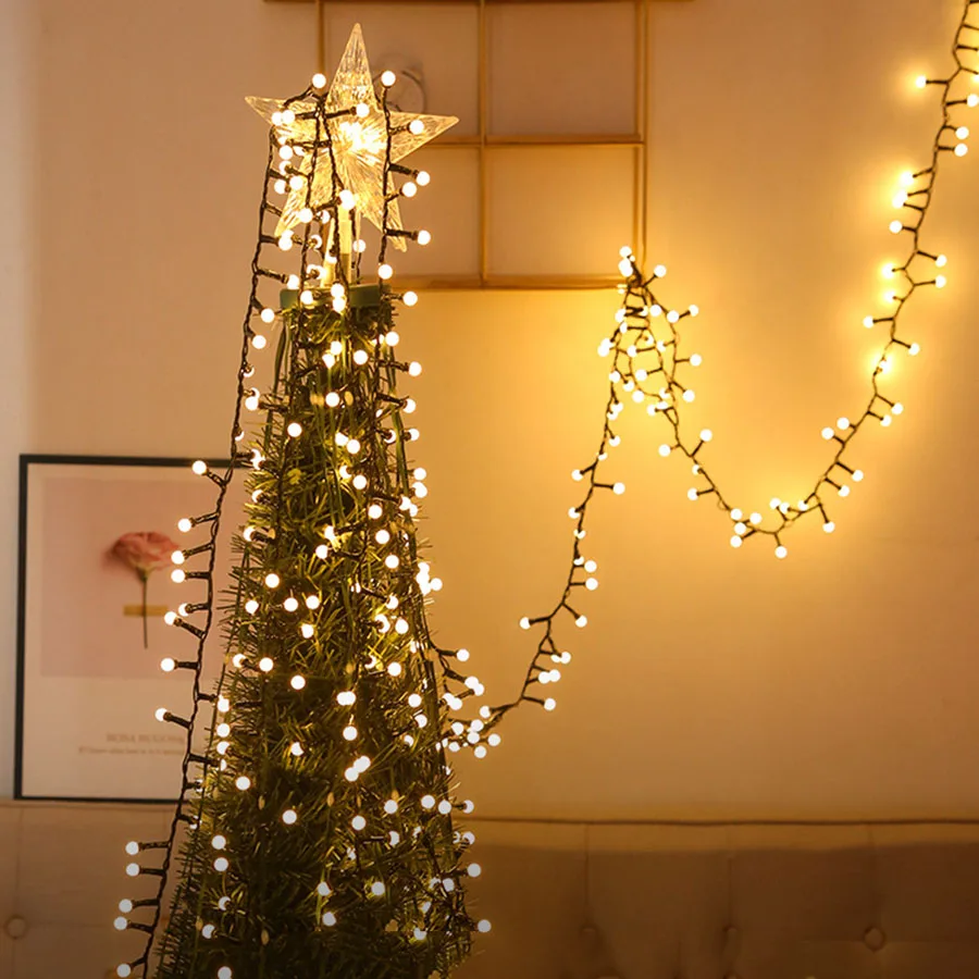 

10M 500 LED Globe Ball Solar String Light Outdoor Garden Fairy Garland Christmas Light Patio Backyard Holiday Garland Light