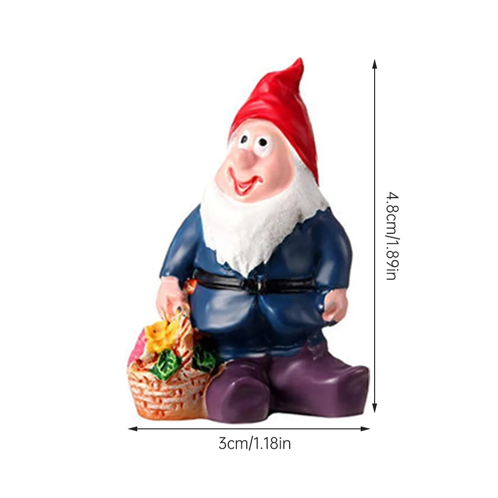 

7PCS Fairy Garden Drunk Gnomes Miniature Ornaments Set Mini Dwarf Bonfire Statues For Planter Flowerpot Decor Accessories