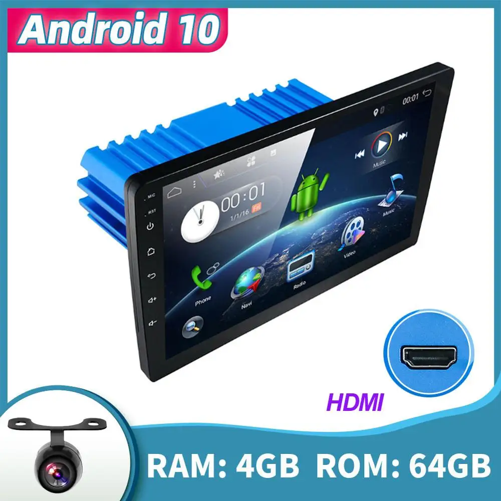 1 din/2 din DSP Android 10 мультимедийный DVD видеоплеер GPS навигация Автомагнитола стерео Wifi