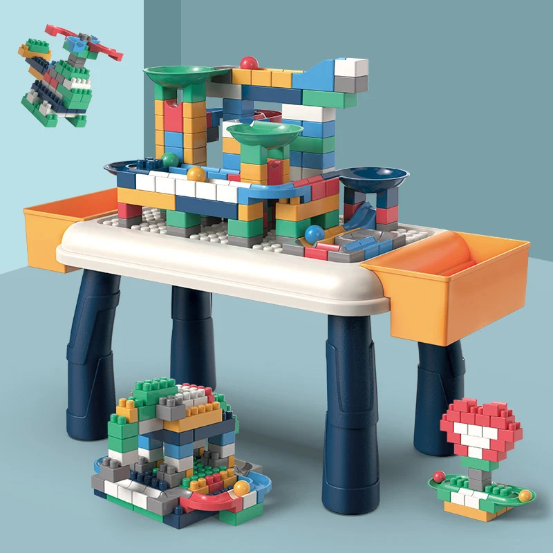

Montessori Child Building Blocks Toys for Children Educational Bricks for Kids 2 to 4 Years Old Marble Race Build Block Boy Gift