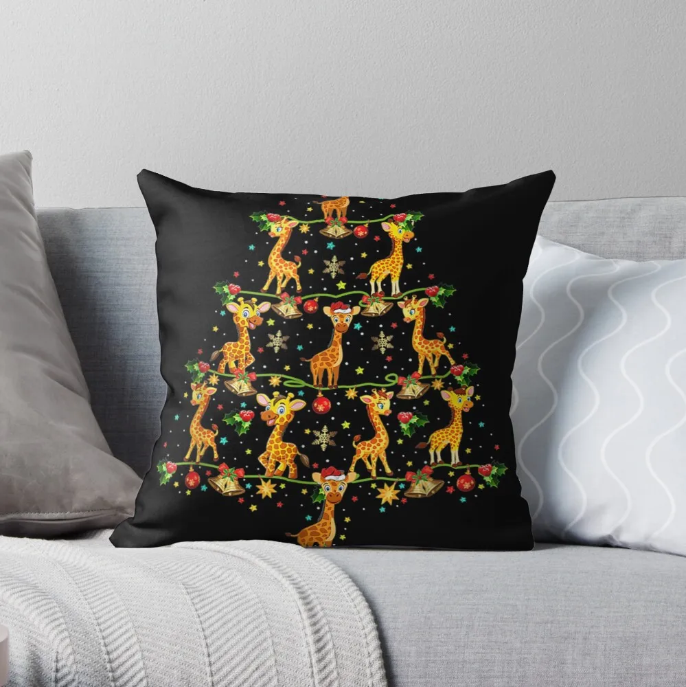 

Funny Giraffe Christmas Cushion Cover Pillowcase 2020 Christmas Decorations For Home Xmas Noel Ornament Happy New Year 2021