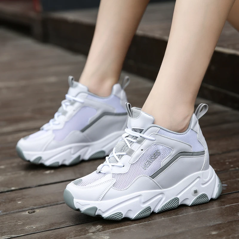 

Height Increasing Sneakers Women Casual Platform Shoes 2021 Summer Breathable Ladies Shoes Chunky Sneakers Zapatillas Mujer