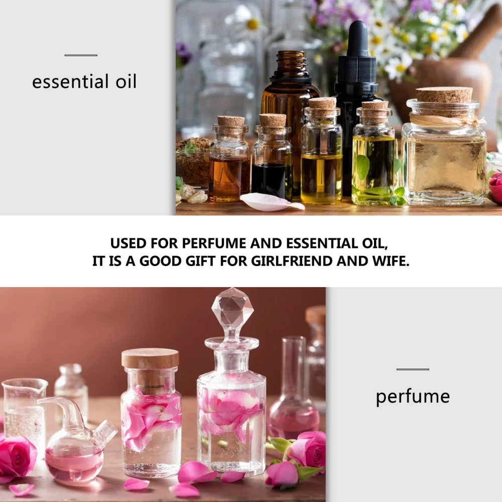 

50pcs 2ml Glass Essential Oil Bottles Cosmetic Liquid Containers Reagent Bottles