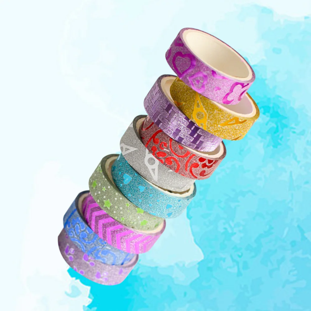 

10 Pcs Diy Tape Masking Decorative Craft Tape with Multiple Patterns