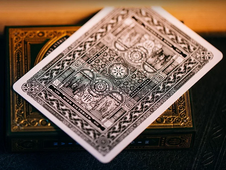 Роскошные викторианские игральные карты Теория 11 колода Размер покера USPCC