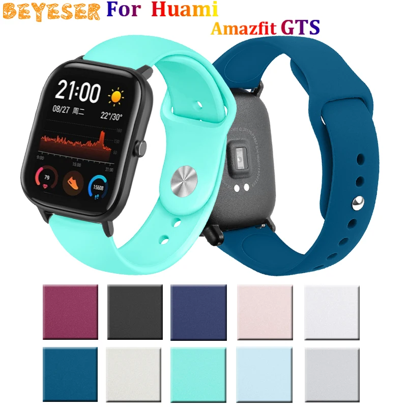 Для Xiaomi Huami Amazfit GTS Bip BIT PACE Lite Молодежный силиконовый браслет для Huami Amazfit GTS ремешок 20 мм умные аксессуары