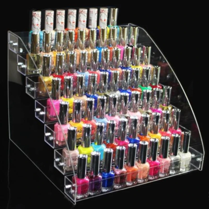 

Clear Acrylic Liquid Pigment Bottles Storage Box Organizers Lipstick Jewelry Display Holder Nail Polish Rack