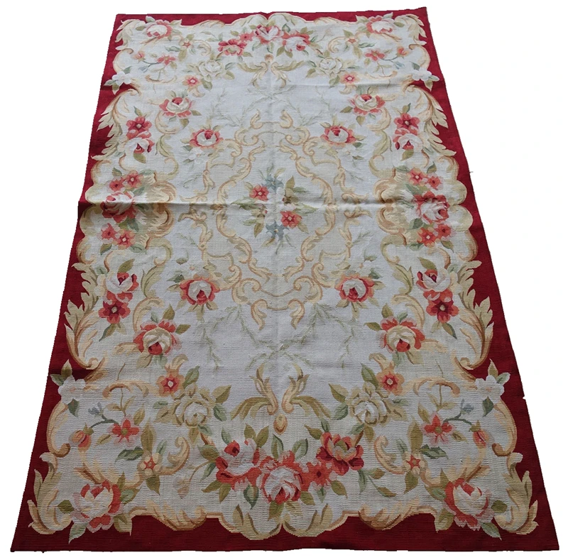 

wool aubusson rugs Vintage For Living Room Square Knitting