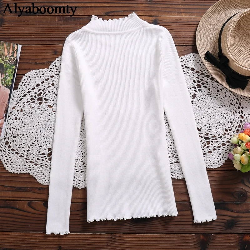 New Japanese Mori Girl Autumn Winter Women White Sweater Korean Basic Knitted Long Sleeve Cute Kawaii Elegant Pull Femme | Женская