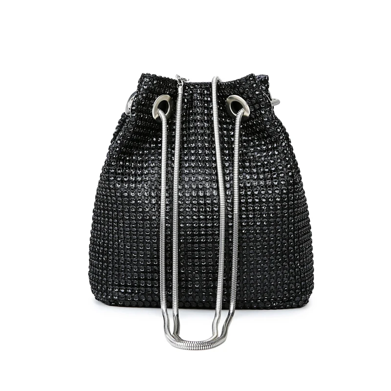 

Bucket bag super flash diamond chain bag INS concave shape diagonal cross small bag 2020 new female shoulder bags