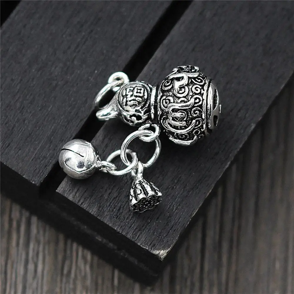 1 шт. Стерлинговое Серебро S925 кулон для женщин Luck Gourd Calabash DIY Bead 11.3x17мм | Украшения и