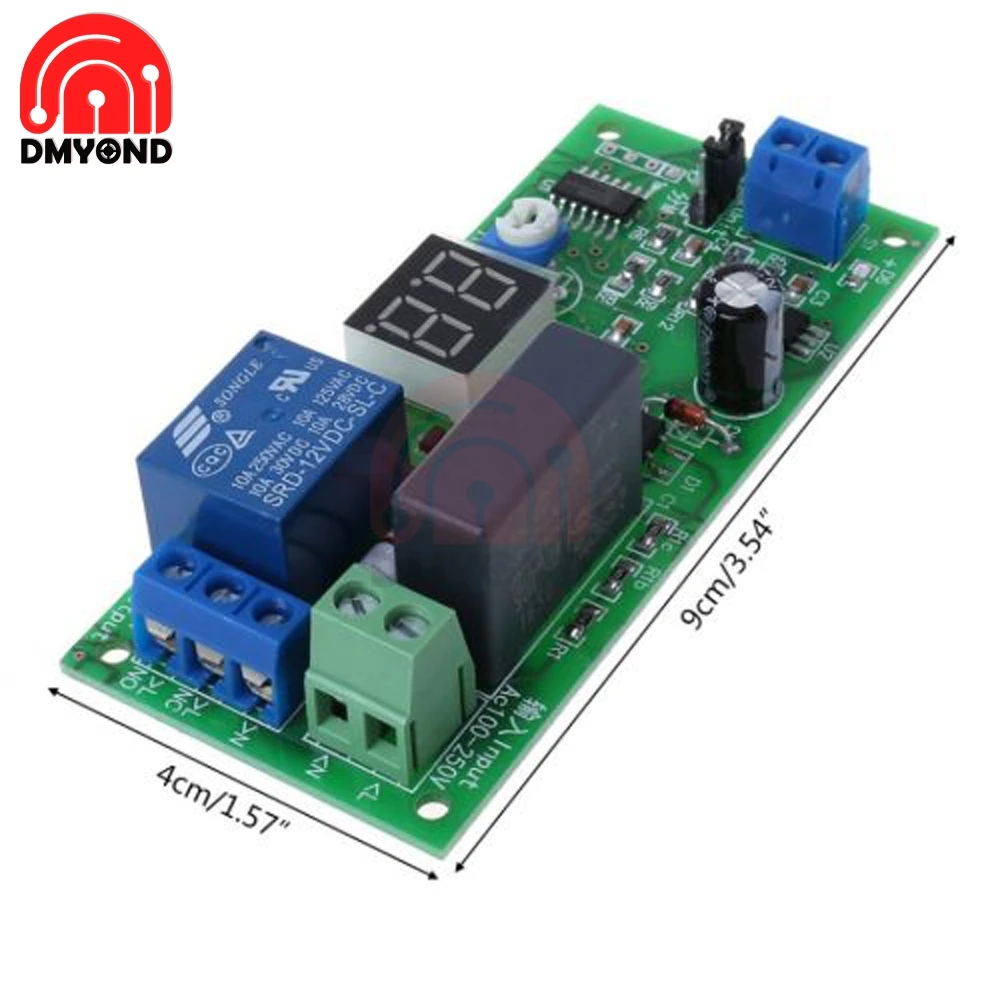 Модуль реле задержки с цифровым дисплеем 220 В переменного тока 24 постоянного 500 к