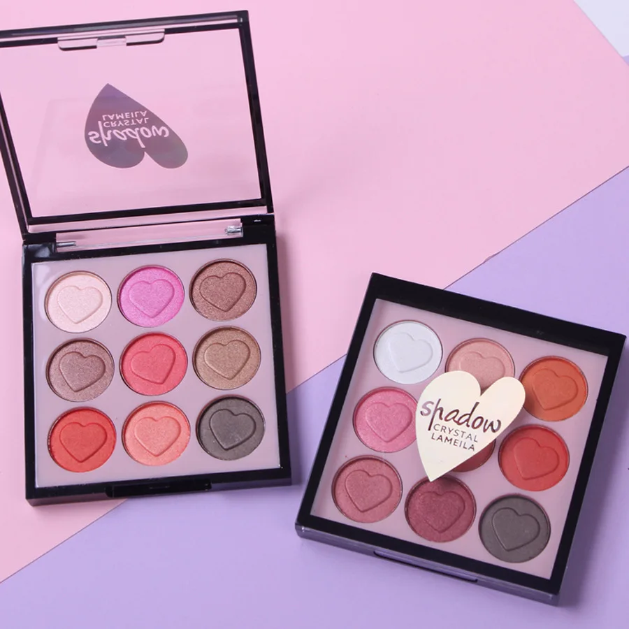 Kiss beauty 9 цветов Тени для век мерцающие матовые цветные блестки палитра макияжа