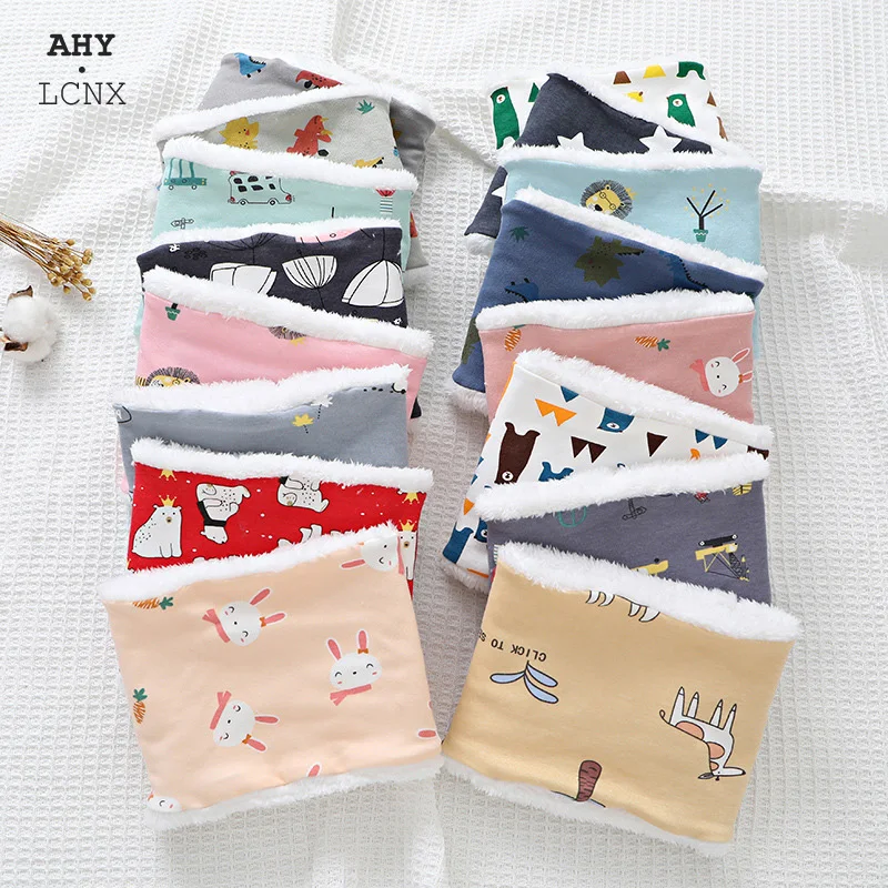 Шарф-хомут детский осенне-зимний с мультяшными животными | Детская одежда и обувь