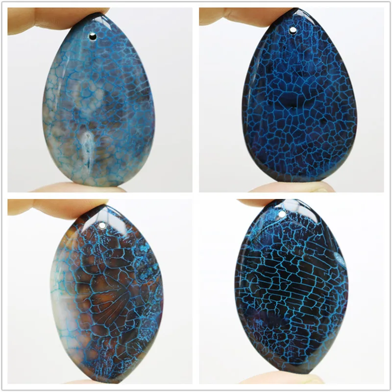 Натуральные Синие Агаты ювелирные изделия подвеска несколько форм каменные