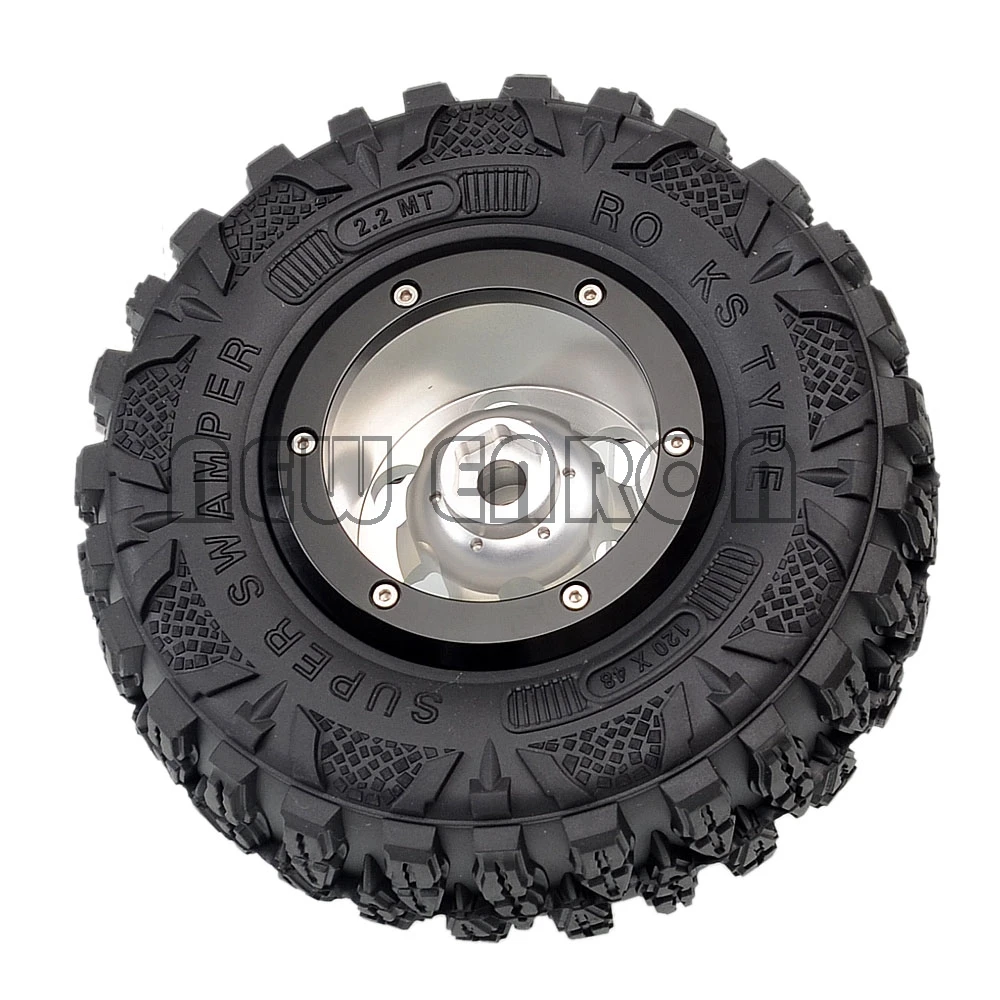 ENRON 4P АЛЮМИНИЕВЫЙ 2," Beadlock колеса диски ступицы супер Swamper Rocks шины 120 мм для 1/10 RC Гусеничный SCX10 II YETI TRX4