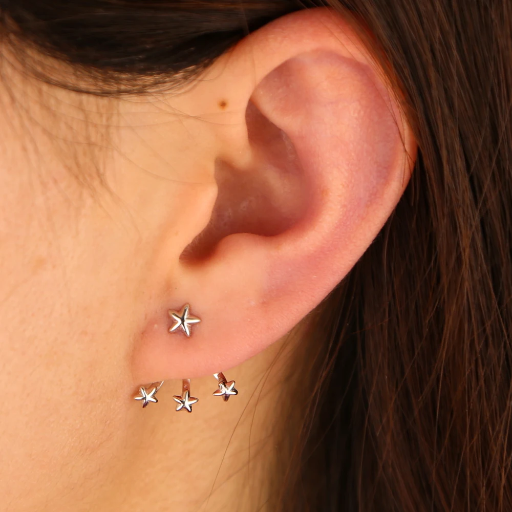 Женские маленькие серьги гвоздики из серебра 925 пробы|Серьги-гвоздики| |