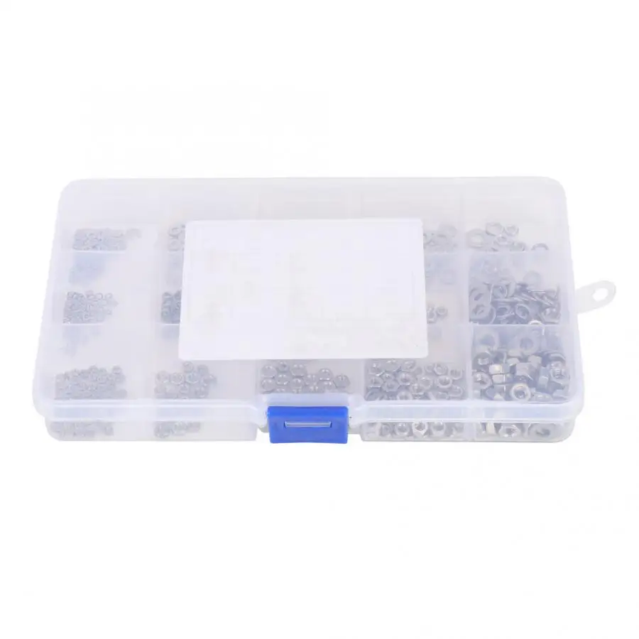 Плоская шайба 750 шт./лот + эластичная набор гаек инструменты из нержавеющей стали