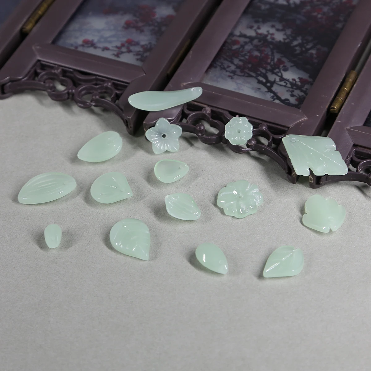 5-10 шт./лот зеленые стеклянные Лепестковые бусины сделай сам ювелирные изделия