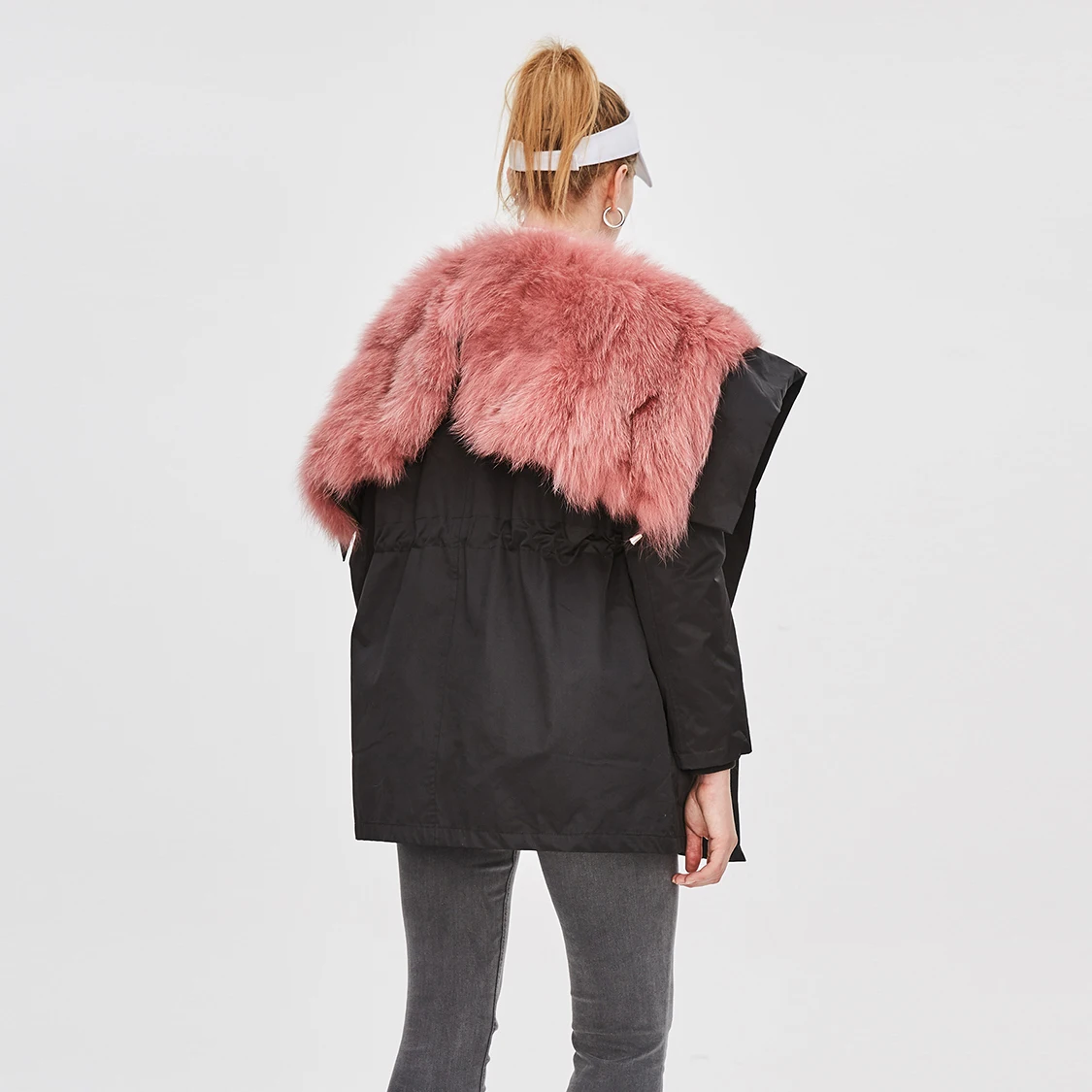 JAZZEVAR 2019 New Winter High Fashion street Women Luxurious fox Fur Parka detachable Real Fur lining Jacket Ladies Hooded Coat enlarge