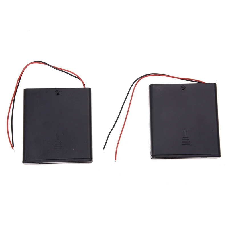 2 шт. 4 x AA 6V держатель аккумулятора чехол для хранения проводной переключатель