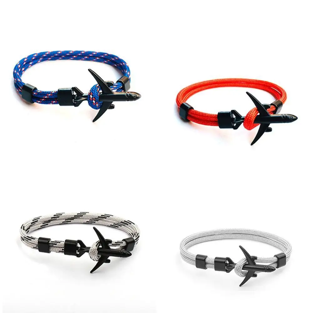 Модный самолет браслеты для мужчин шнур и женщин стиль ВВС металлический браслет