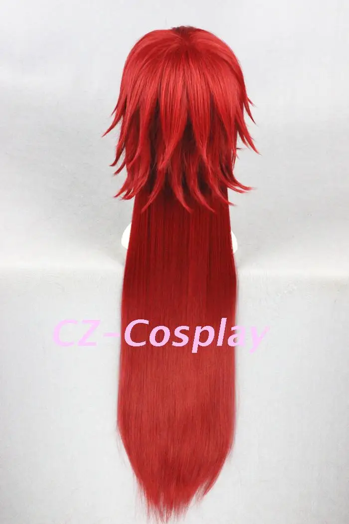Anime Black Butler Grell Sutcliff 100cm Long Red Cosplay Wig Heat Resistent Hair Wigs | Costumes
