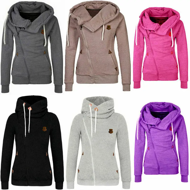 

New Women Winter Casual Hooded Slim Coat Jacket Warm Sportwear Outwear S-XXL