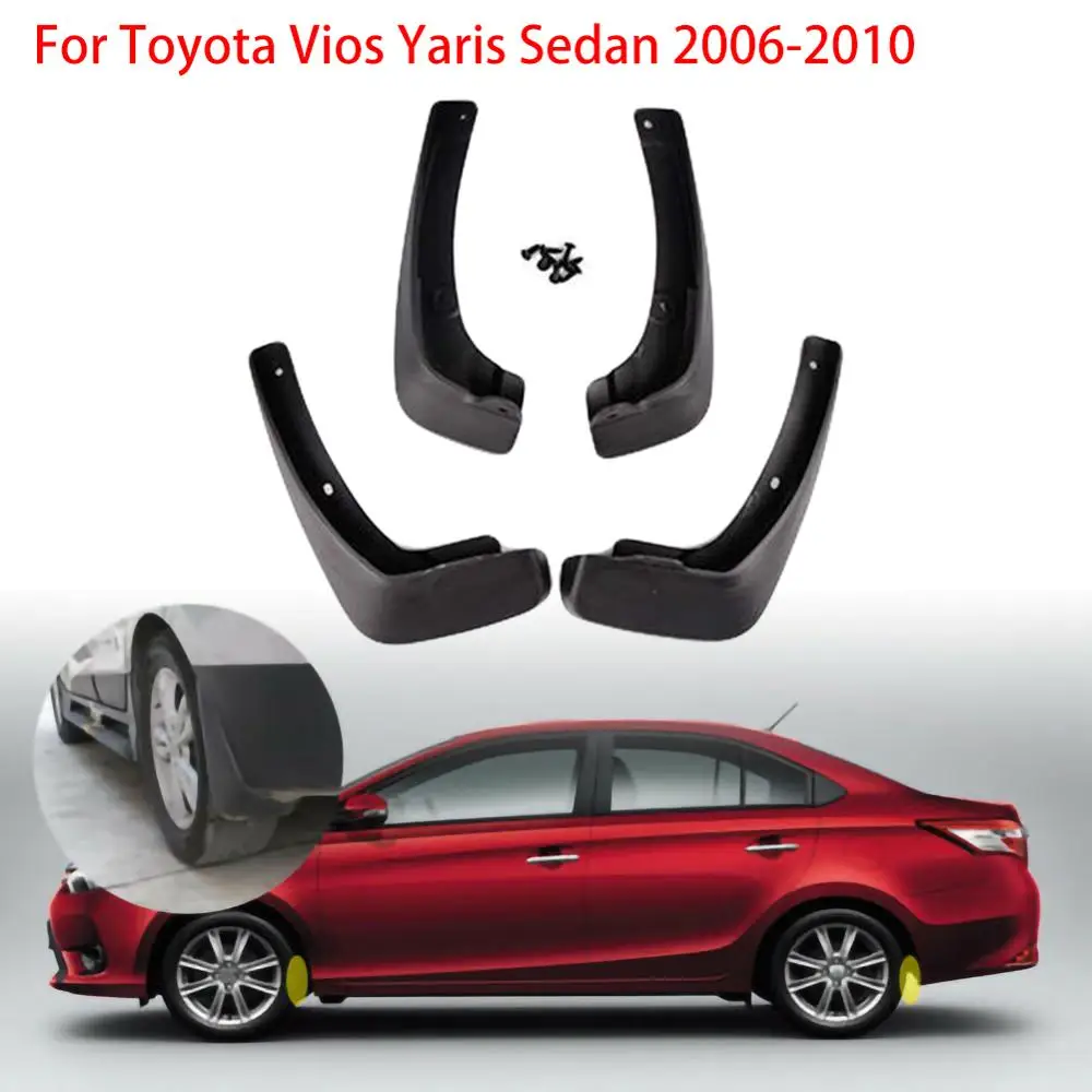 4X Брызговики для автомобиля брызговики Toyota Vios/Yaris Sedan 2006 2010 аксессуары