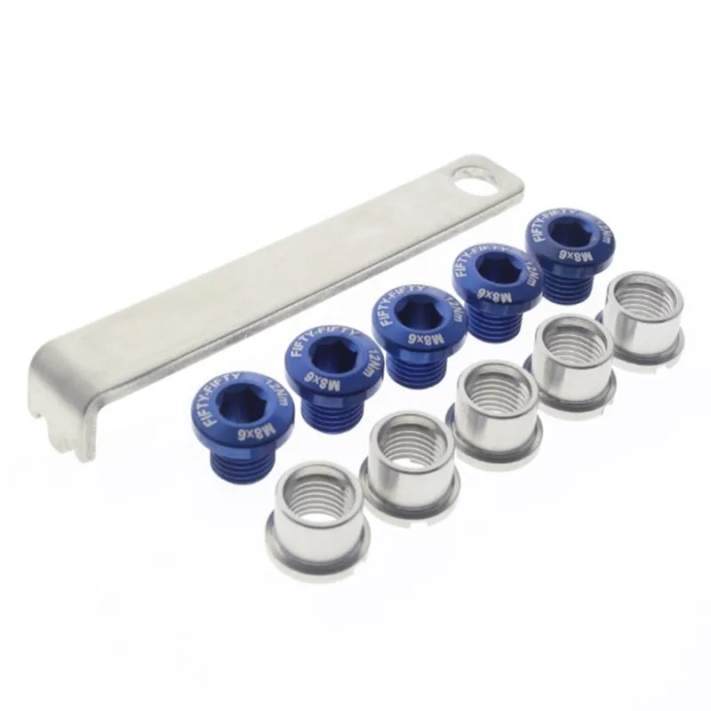 

Mountain bike road cycling Bicycle Plate Nail Dental Plate Screws Single Chainring Fixing Bolts 5pcs/set