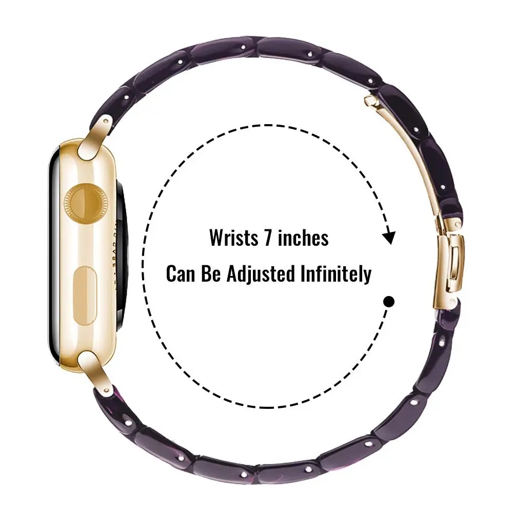 

Resin Strap for apple watch 5 band 44mm 40mm iwatch band 42mm 40mm watchband correa bracelet apple watch series 5 4 3 42mm 44mm