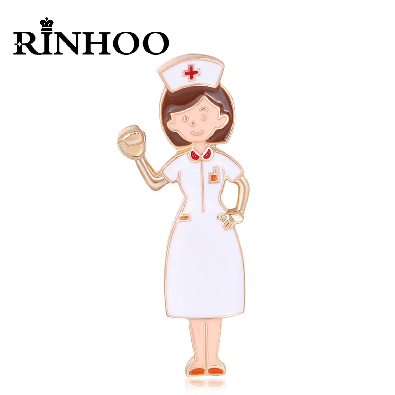 

Rinhoo Medical Brooches Nurse Pins Enamel Nurse Heartbeat Shape Brooch Jewelry Cute Metal Gift for Hospital Office Doctor Nurse