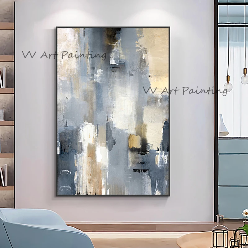 

Top Modern Palette Abstract Oil Painting Canvas Paintings Flowing Wall Art Handmade Wall Pictures for Living Room Tableaux Decor
