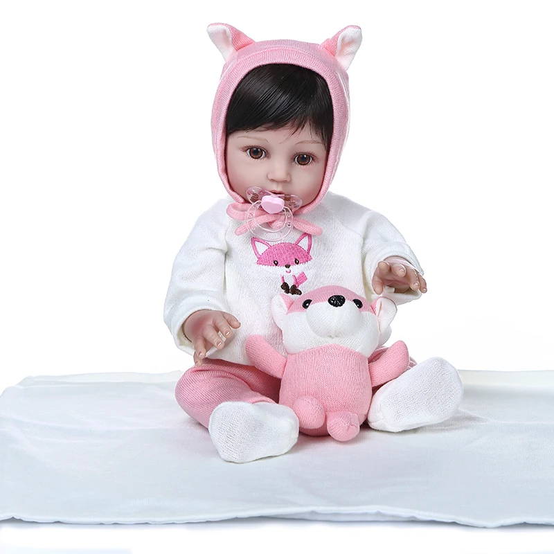 NPK 48 см полное тело Мягкие силиконовые реалистичные гибкие reborn baby doll Премиум размер Очаровательные милые куклы Рождественский подарок