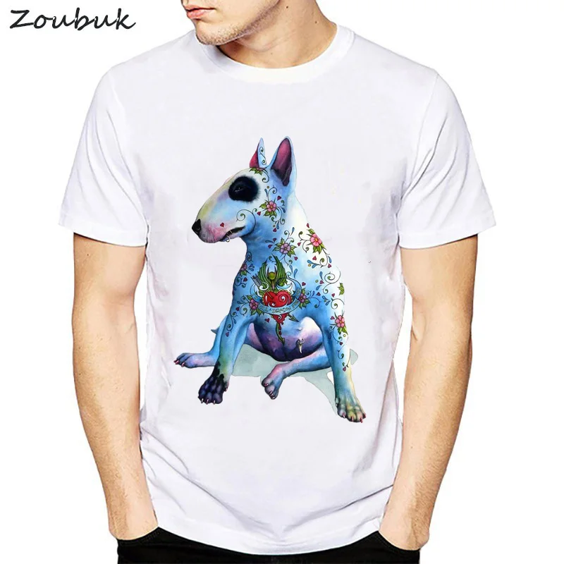 Футболка miling Bull Terrier мужская с коротким рукавом хлопковая тенниска свободного