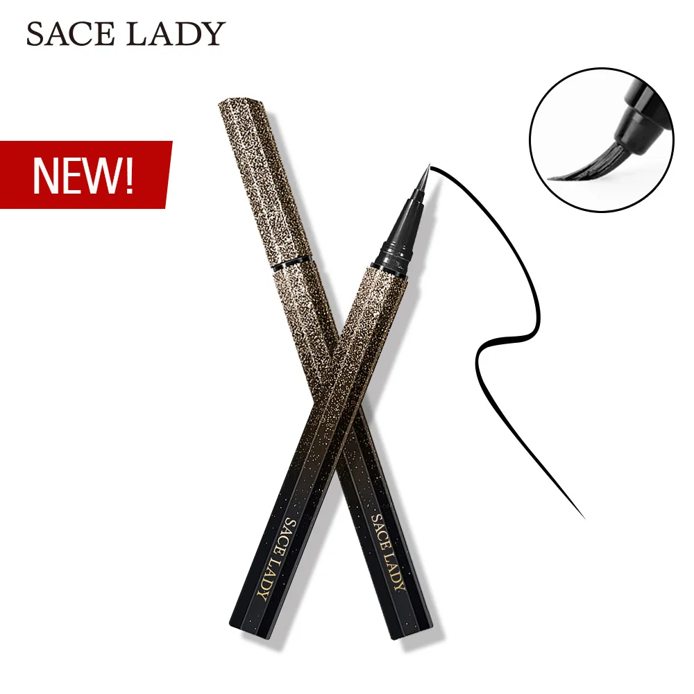 Подводка для глаз SACE LADY черная жидкая водостойкая карандаш устойчивая к
