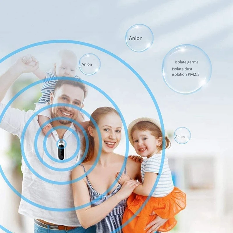 

USB Portable Air Purifier, Personal Hanging Necklace with Negative Ion Air Freshener-No Radiation for Adults Kids