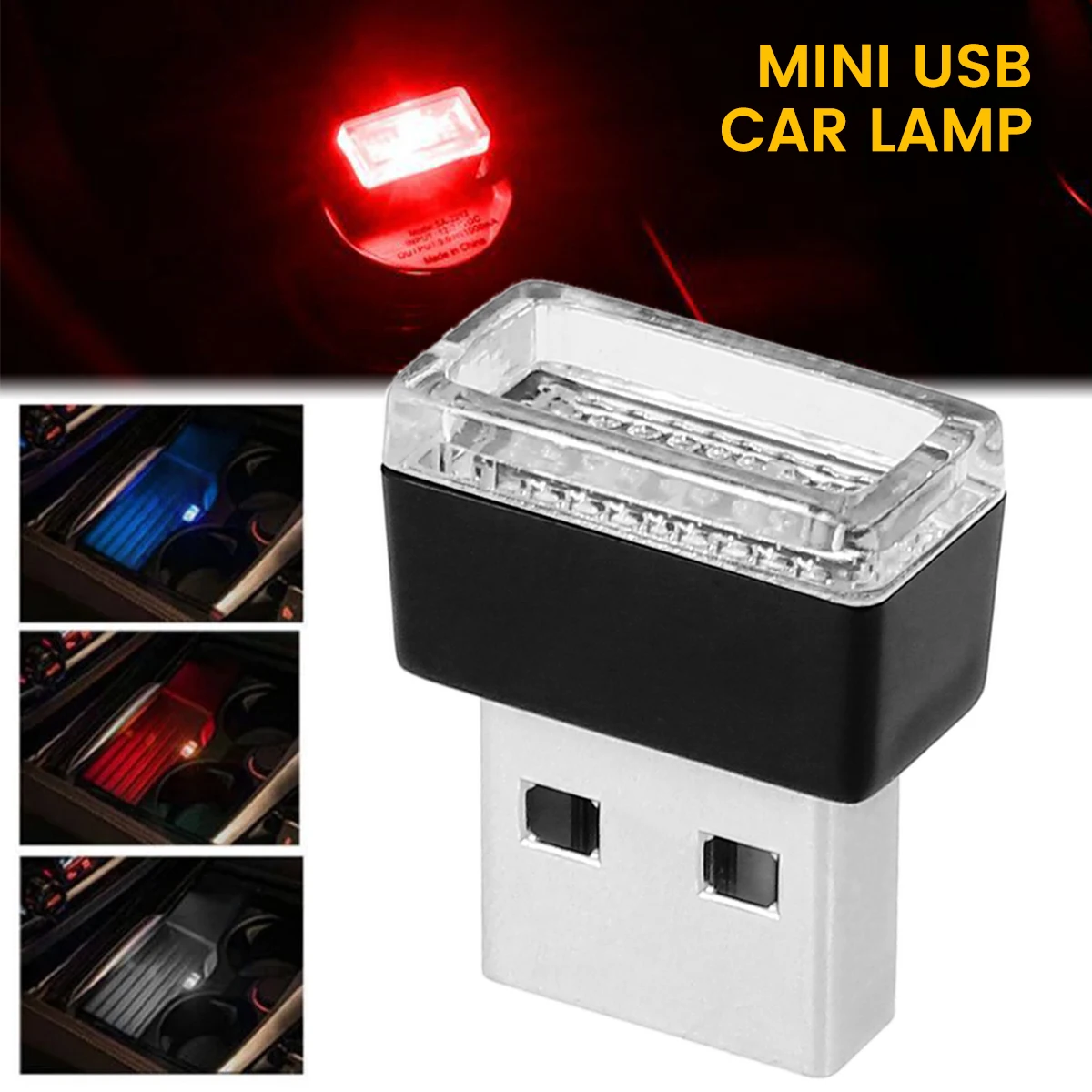 

USB-светодиод для салона автомобиля, универсасветодиодный Автомобильный светодиодный атмосферсветильник свет, s-разъем, 5 В, мини-светодиод, ...