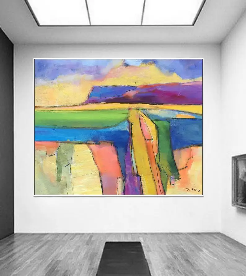 Koop Rabstract Landschap Olieverf Moderne Schilderkunst Abstract Art Wall Art Canvas Art Rustieke Keuken Decor Grote Olieverf