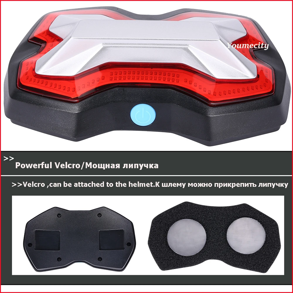 barato Capacete Sem Fio Freio Stop & Turn Signal Strobe Flash Intermitentemente Para Bmw Ktm Motocicleta/built-in Bateria De Grande Capacidade