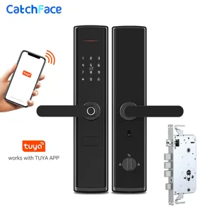 Дверной смарт-замок Tuya с поддержкой Wi-Fi и сканером отпечатков пальцев