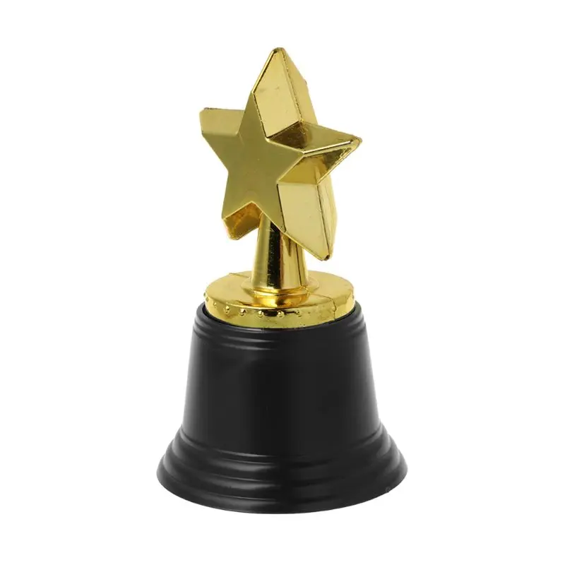 

12PCS Star Gold Award Trophies 4.5\" Gold Star Trophy For Awards Winners Oscar Awards Parties Bulk School Kindergarten