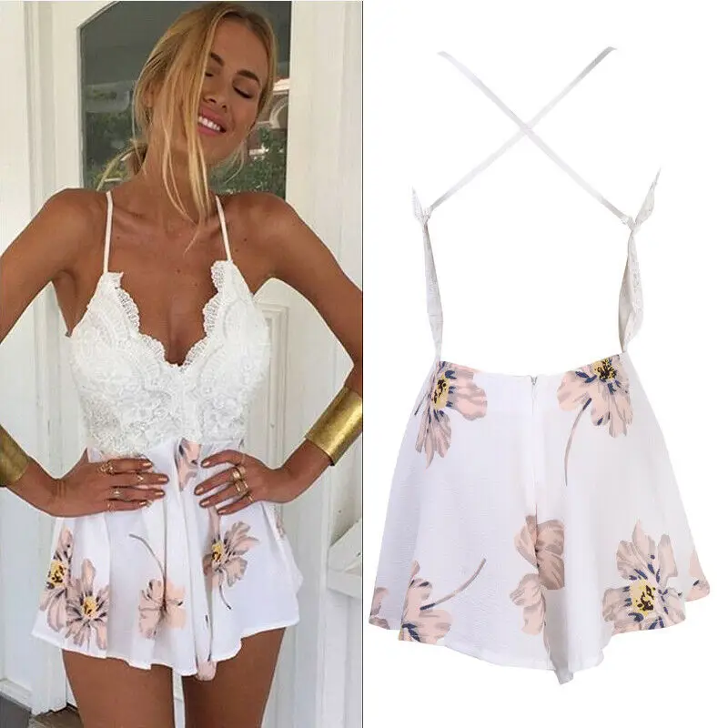 

Women Ladies Clubwear V Neck Playsuit Bodycon Party Jumpsuit&Romper Trousers