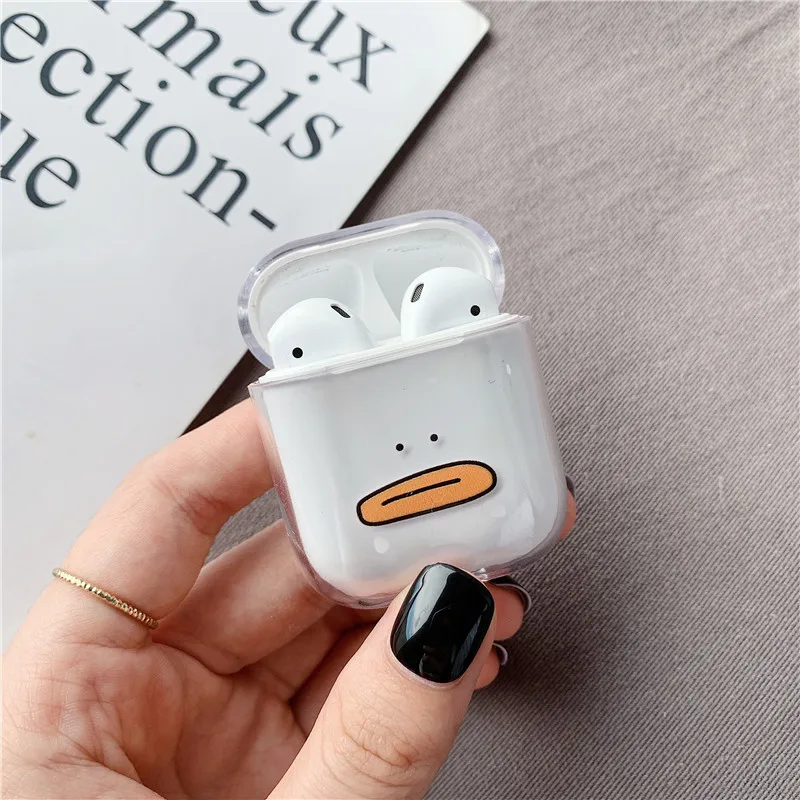 Милый чехол для Apple AirPods с мультяшным рисунком Bluetooth наушники защитный жесткий Air