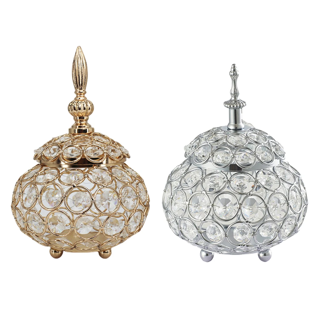

Crystal Candle Holder Jewelry Box Candlestick Home Centerpieces for Father's Day