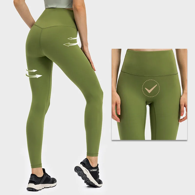 

2021 Nylon Fabric Womens High Waist Tiktok Clothing Workout Black Tights Fitness Apparel Booty Butt Lifting Leggings