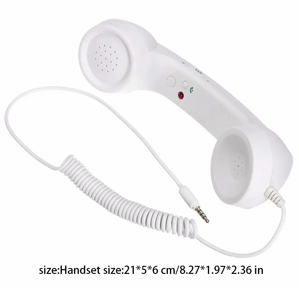 

Wired Retro Telephone Handset And Wired Phone Handset Receivers Headphones For A Mobile Phone With Comfortable Call 3.5mm