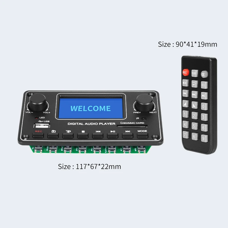 UNISIAN MP3 плеер декодер плата Bluetooth USB SD BT FM линия в музыкальном плеере модуль 128*64