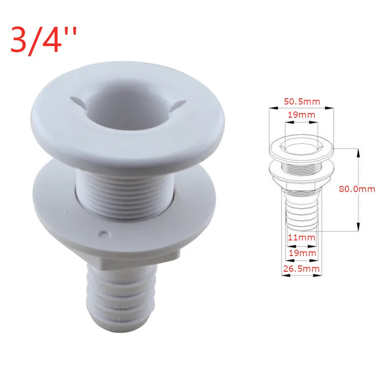 3/4 'пластмассовый сливной или вентиляционный шланг с тремя отверстиями для